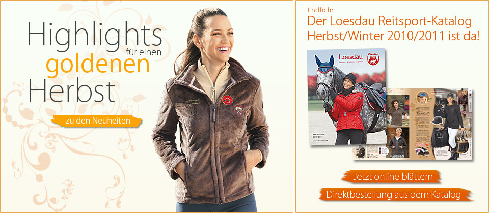 Fleecejacke und Reitsport-Katalog