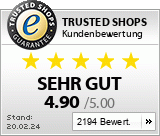 Sicher einkaufen bei www.loesdau.de mit Trusted Shops Käuferschutz excellence