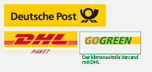 Kooperation mit Deutsche Post, DHL und GoGreen in Deutschland und Österreichische Post in Österreich